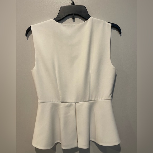 BCBG Abrielle Peplum Top in Cream - Picture 4 of 8